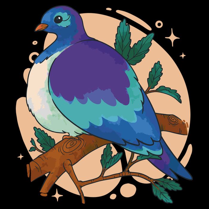 Blue Bird Nature Art Cooling Performance Crew T-Shirt
