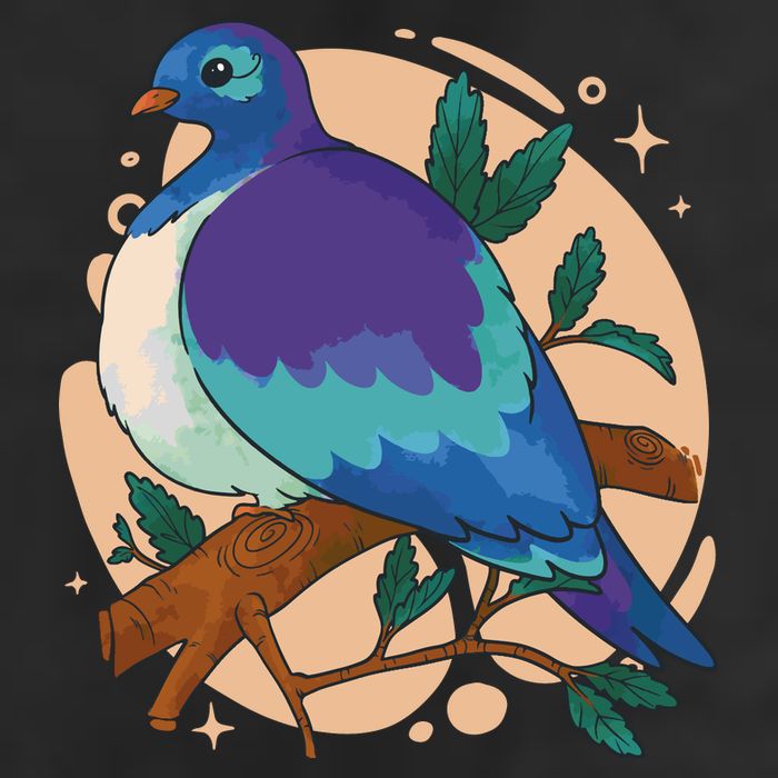 Blue Bird Nature Art Beanie
