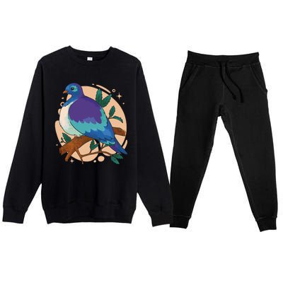 Blue Bird Nature Art Premium Crewneck Sweatsuit Set