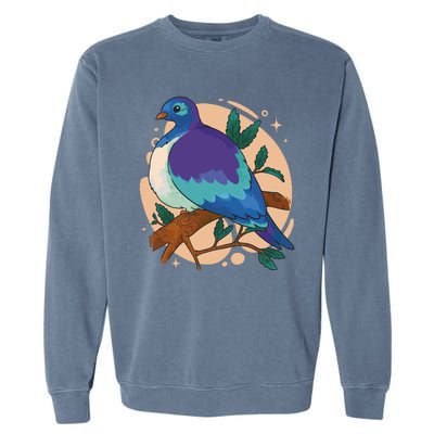 Blue Bird Nature Art Garment-Dyed Sweatshirt