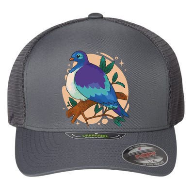 Blue Bird Nature Art Flexfit Unipanel Trucker Cap