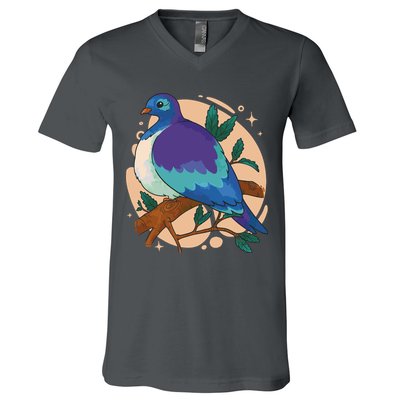 Blue Bird Nature Art V-Neck T-Shirt