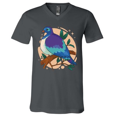 Blue Bird Nature Art V-Neck T-Shirt