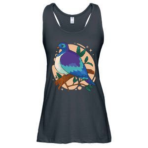 Blue Bird Nature Art Ladies Essential Flowy Tank