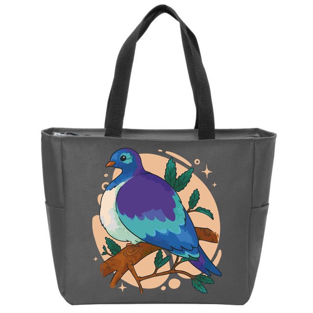Blue Bird Nature Art Zip Tote Bag