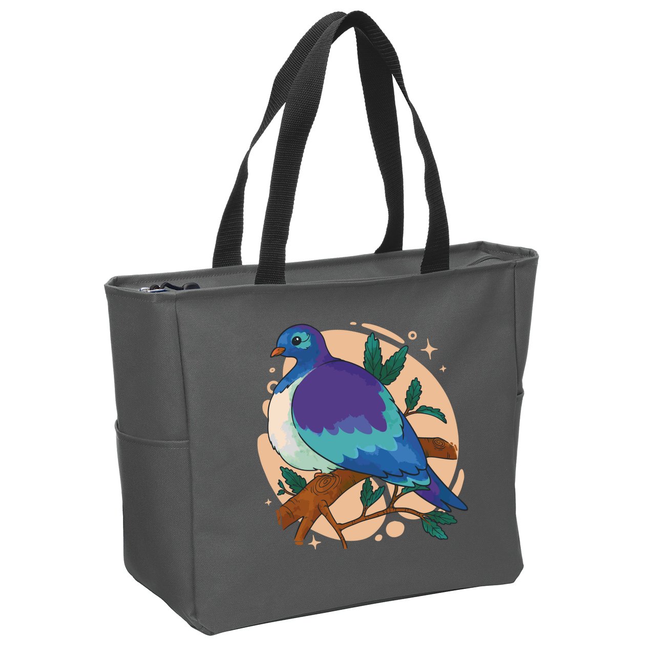 Blue Bird Nature Art Zip Tote Bag