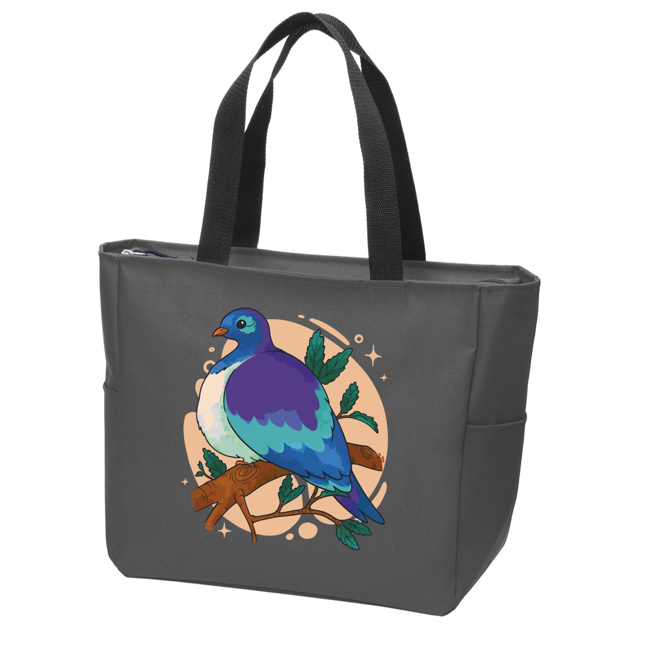 Blue Bird Nature Art Zip Tote Bag