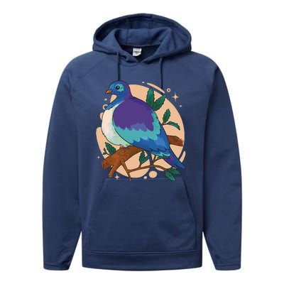 Blue Bird Nature Art Performance Fleece Hoodie