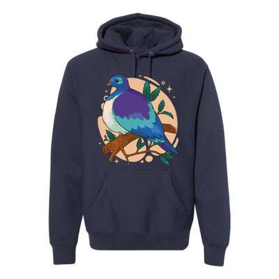 Blue Bird Nature Art Premium Hoodie