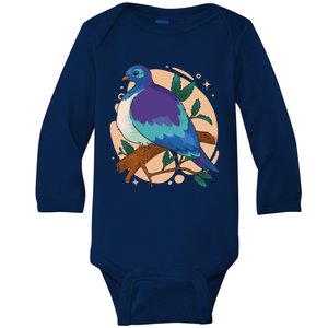 Blue Bird Nature Art Baby Long Sleeve Bodysuit