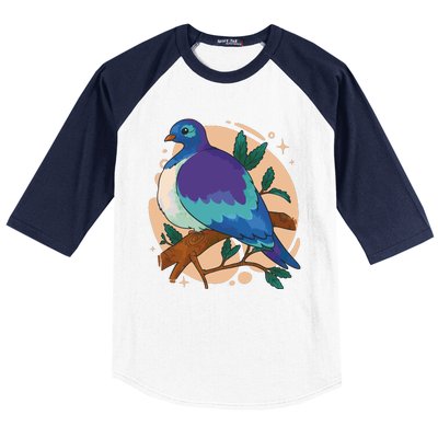 Blue Bird Nature Art Baseball Sleeve Shirt