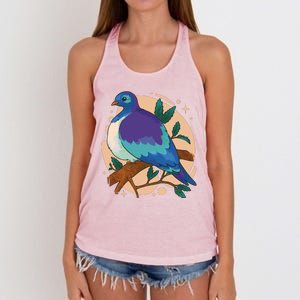 Blue Bird Nature Art Women's Knotted Racerback Tank