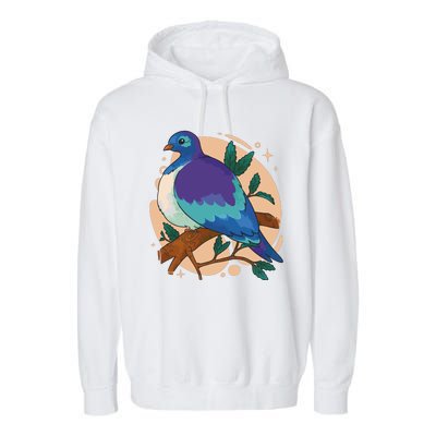 Blue Bird Nature Art Garment-Dyed Fleece Hoodie