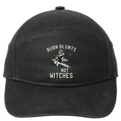 Burn Blunts Not Witches Funny Marijuana Weed Smoker Stoner 7-Panel Snapback Hat