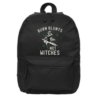 Burn Blunts Not Witches Funny Marijuana Weed Smoker Stoner 16 in Basic Backpack