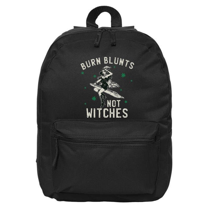 Burn Blunts Not Witches Funny Marijuana Weed Smoker Stoner 16 in Basic Backpack