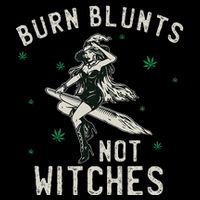 Burn Blunts Not Witches Funny Marijuana Weed Smoker Stoner 16 in Basic Backpack