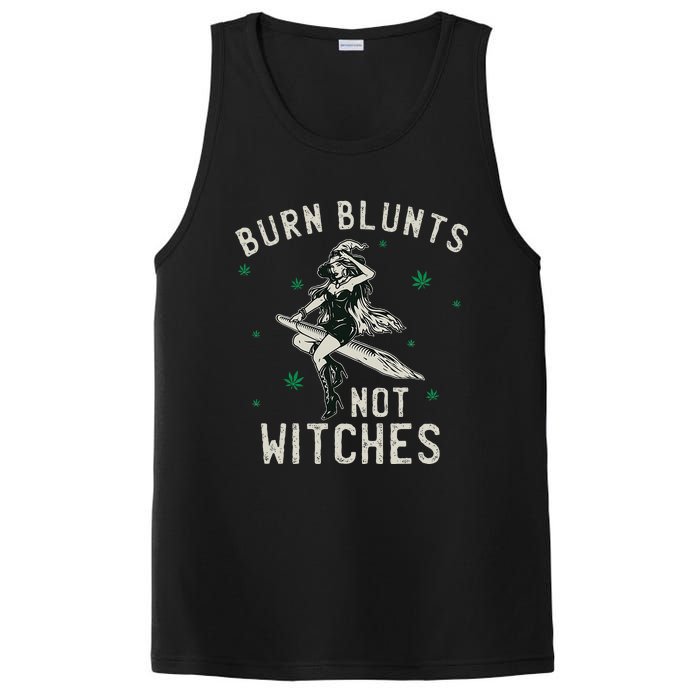 Burn Blunts Not Witches Funny Marijuana Weed Smoker Stoner PosiCharge Competitor Tank