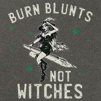 Burn Blunts Not Witches Funny Marijuana Weed Smoker Stoner Cotton Canvas Backpack