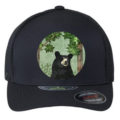 Black Bear Nature Flexfit Unipanel Trucker Cap