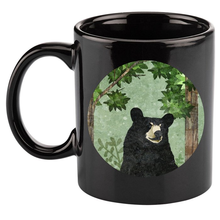 Black Bear Nature 11oz C Handle Ceramic Mug