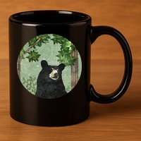 Black Bear Nature 11oz C Handle Ceramic Mug