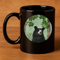 Black Bear Nature 11oz C Handle Ceramic Mug