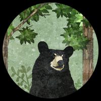 Black Bear Nature Flat Bill Trucker Hat