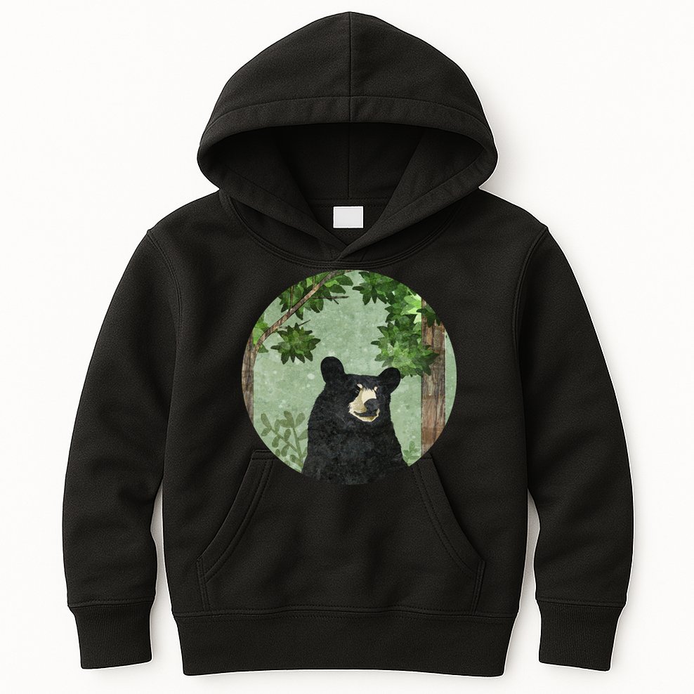 Black Bear Nature Kids Hoodie