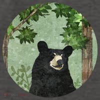 Black Bear Nature Vector Backpack