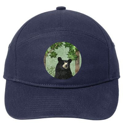 Black Bear Nature 7-Panel Snapback Hat