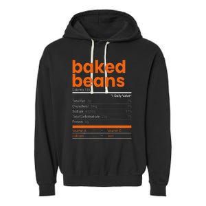 Baked Beans Nutrition Facts 2021 Thanksgiving Food Christmas Garment-Dyed Fleece Hoodie