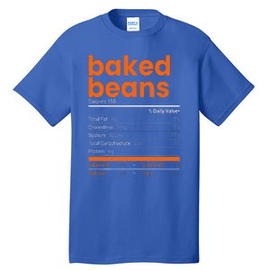 Baked Beans Nutrition Facts 2021 Thanksgiving Food Christmas Tall T-Shirt