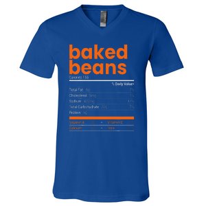 Baked Beans Nutrition Facts 2021 Thanksgiving Food Christmas V-Neck T-Shirt