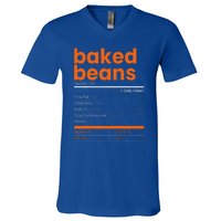 Baked Beans Nutrition Facts 2021 Thanksgiving Food Christmas V-Neck T-Shirt