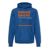 Baked Beans Nutrition Facts 2021 Thanksgiving Food Christmas Premium Hoodie