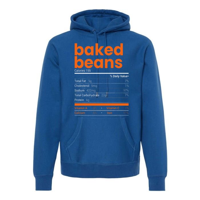 Baked Beans Nutrition Facts 2021 Thanksgiving Food Christmas Premium Hoodie