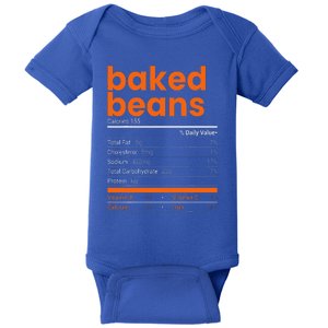 Baked Beans Nutrition Facts 2021 Thanksgiving Food Christmas Baby Bodysuit