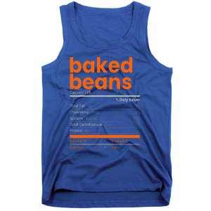 Baked Beans Nutrition Facts 2021 Thanksgiving Food Christmas Tank Top