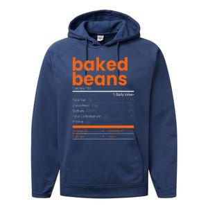 Baked Beans Nutrition Facts 2021 Thanksgiving Food Christmas Performance Fleece Hoodie