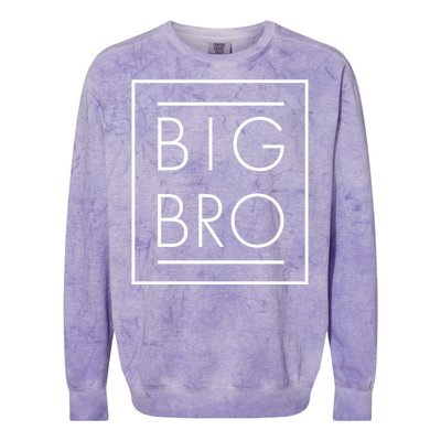 Big Bro New Baby Sibling Colorblast Crewneck Sweatshirt