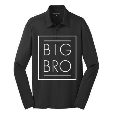 Big Bro New Baby Sibling Silk Touch Performance Long Sleeve Polo