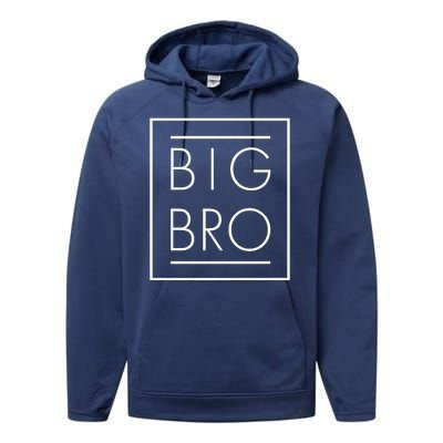 Big Bro New Baby Sibling Performance Fleece Hoodie