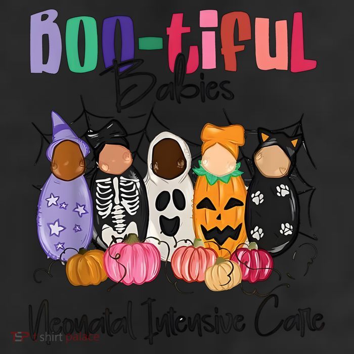 Bootiful Babies Neonatal Intensive Care Unit NICU Halloween 7 Panel Mesh Trucker Snapback Hat