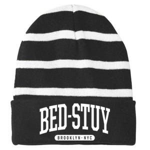 Bedstuy Brooklyn Ny Souvenirs & Gifts Nyc Borough Brooklyn New York Bed Stuy Striped Beanie with Solid Band