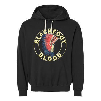 Blackfoot Blood Native American Headdress Blackfoot Tribe Garment-Dyed Fleece Hoodie
