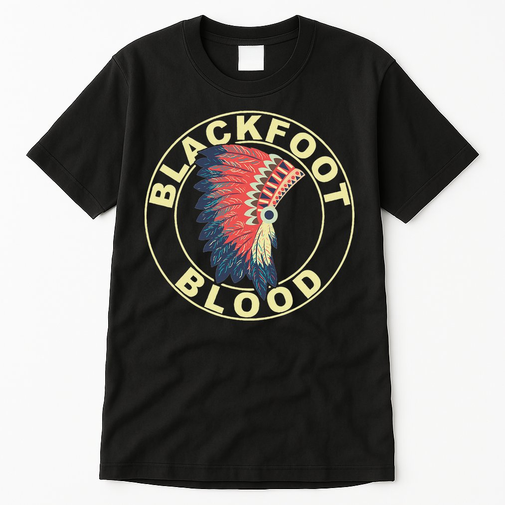 Blackfoot Blood Native American Headdress Blackfoot Tribe Tall T-Shirt
