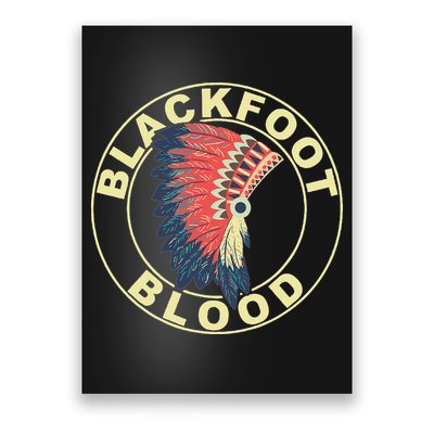 Blackfoot Blood Native American Headdress Blackfoot Tribe Poster