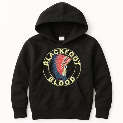 Blackfoot Blood Native American Headdress Blackfoot Tribe Kids Hoodie