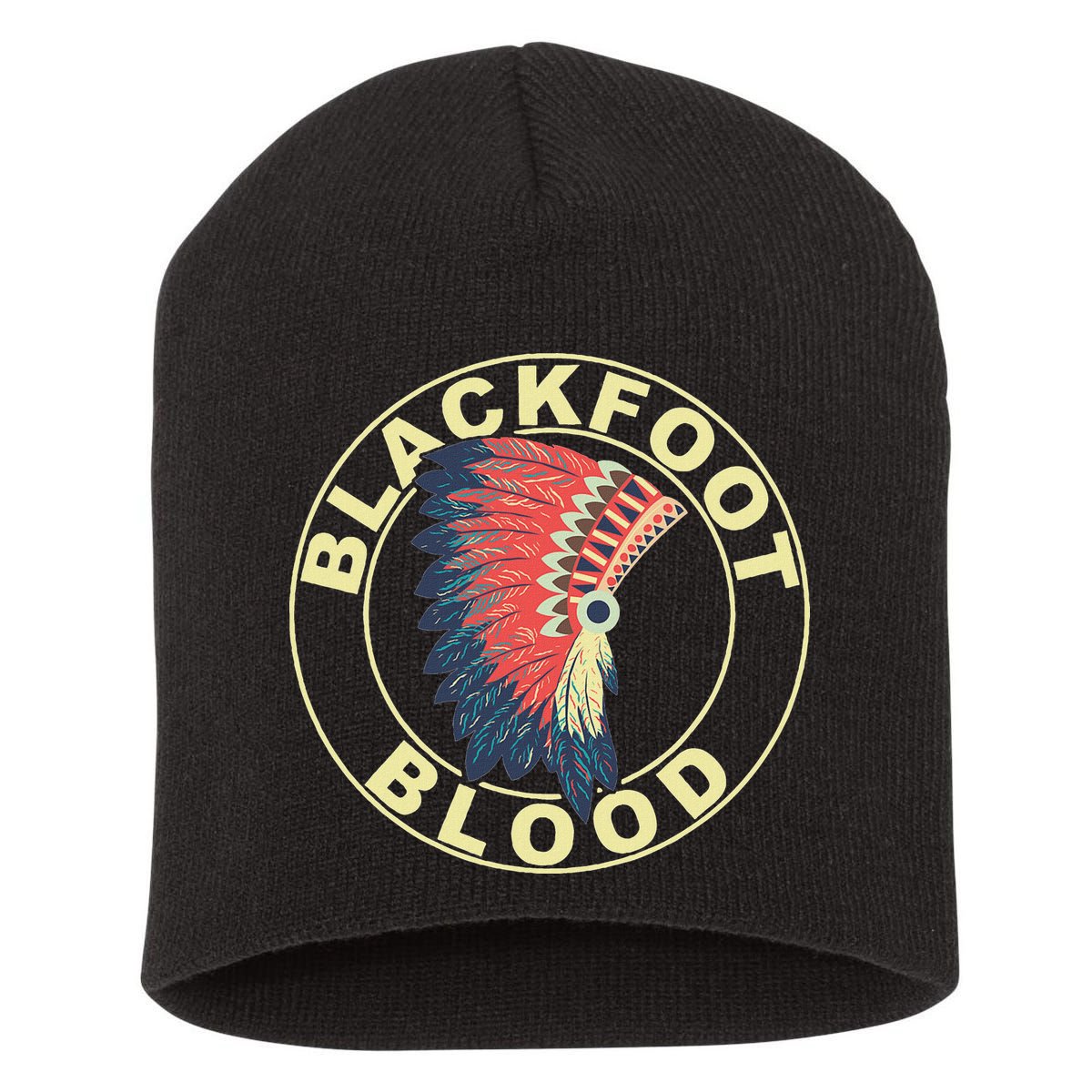 Blackfoot Blood Native American Headdress Blackfoot Tribe Short Acrylic Beanie